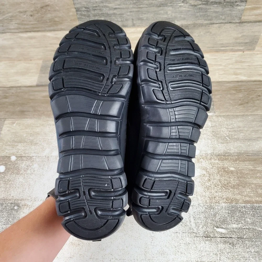Reebok Sublite Cushion Work Shoes Mens 8 / Womens Sz 10 Black Alloy Toe Sneakers